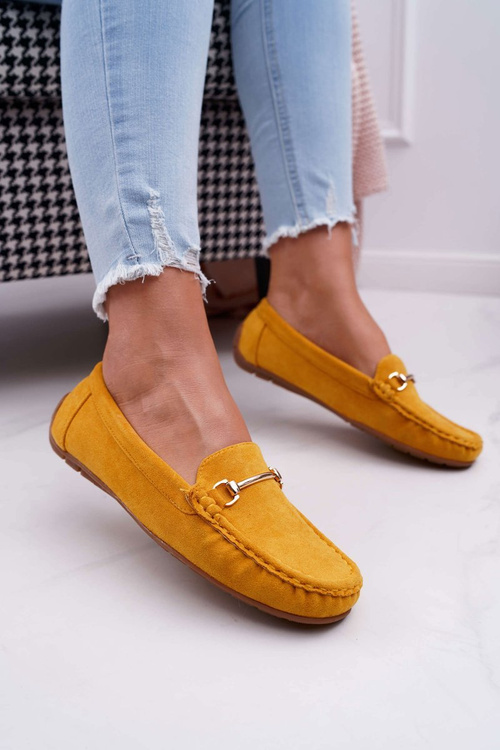 Women's Mokassins Yellow Suede Sonnero