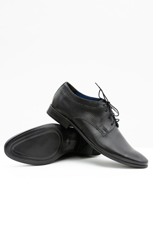 Klasyczne Męskie Skórzane Wizytowe Półbuty Ercole