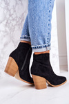Women's Insulated Cowboy Boots On A Heel Black Margaret