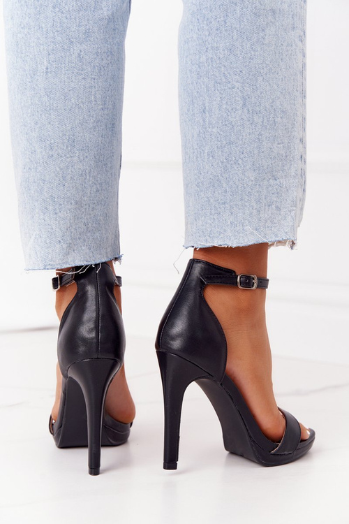 Elegant Sandals On High Heel Black Glamour