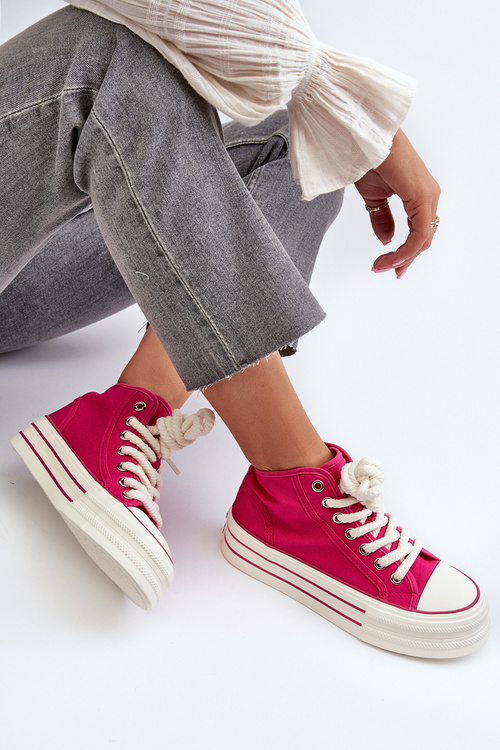 Women's Platform Sneakers Fuchsia Aineri