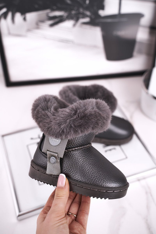 Children's snow boots warm with fur grey Marella