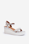 Silver Wedge Sandals Esinna