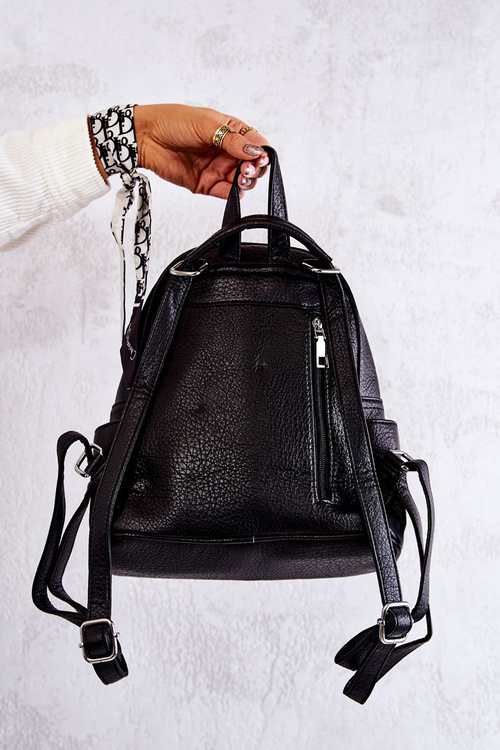 Leather Backpack Black Karlee