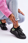 Sneakersy Wsuwane Modne Czarne Evolution NB597