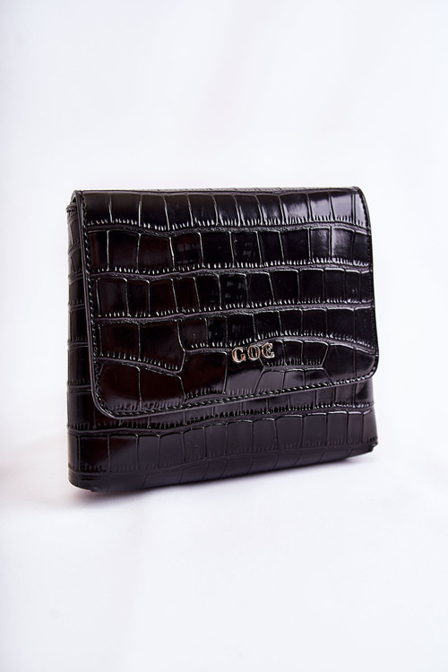 Leather Small Messenger Bag GOE ZNJ034 Black