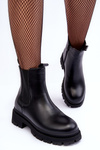 Leather Boots Chelsea On Zip Black Pitrese