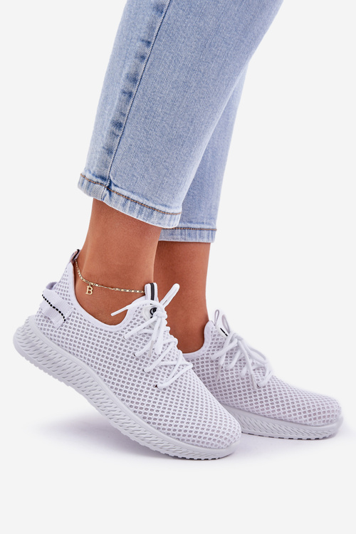 Mesh Slip On Sports Shoes Women White Harice