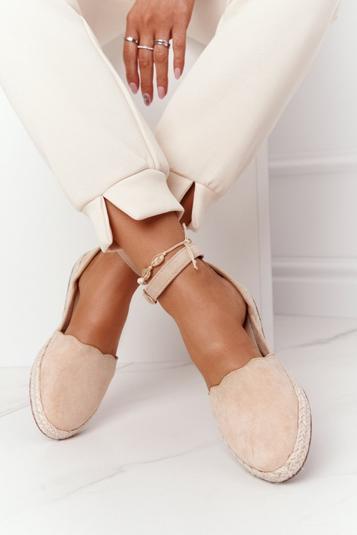 Suede Espadrilles On A Straw Sole S.Barski Beige