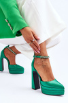 Fashionable Pumps On A Heel Green Santoro