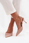 High heels with open heels Beige Lenira