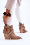 Women's Suede Cowboy Boots Dark beige Dennise