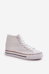 Women's Fabric High-Top Sneakers White Onaria