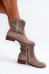 Women's Laced Boots in Cappuccino Zazoo 3305/2