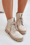 Women's Boots Made Of Natural Leather Light Beige Zazoo