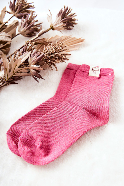 Kids' socks With Cat Pink