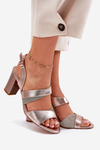 Women's Heeled Sandals Sergio Leone SK866 Rose Gold