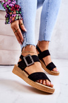 Women's Suede Sandals Big Star JJ276031 Black