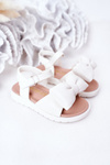 Children's Sandals With Bow White Abbie