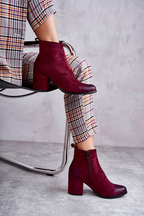 Classic Suede Booties La.Fi 260035WI-SU Burgundy