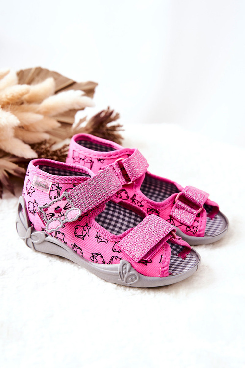 Befado Velcro Cats Sandals 242P103 Pink