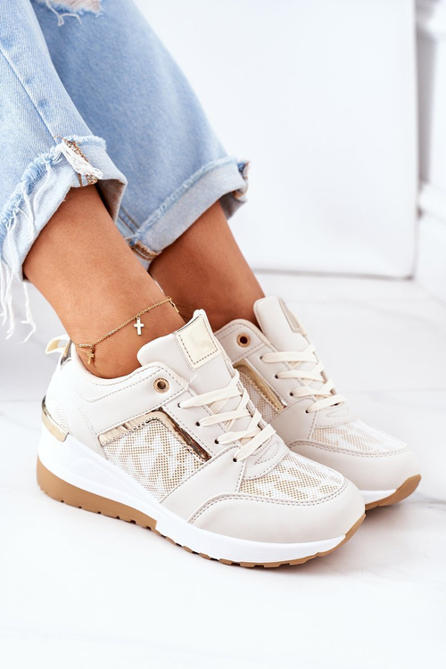Wedge Sneakers Beige Weekend