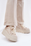Leather Sneakers On Platform CheBello 4658 Gold