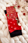 Men's Christmas Socks Reindeer Red and Black