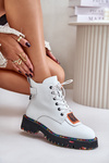 Leather Ankle Boots Women's Zip White Artiker 55C0515