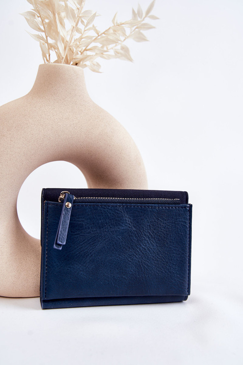 Women's Small Wallet With A Magnet Navy Zaya