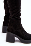 Women's Over-the-Knee Boots on a Chunky Heel D&A SN622-10A Black