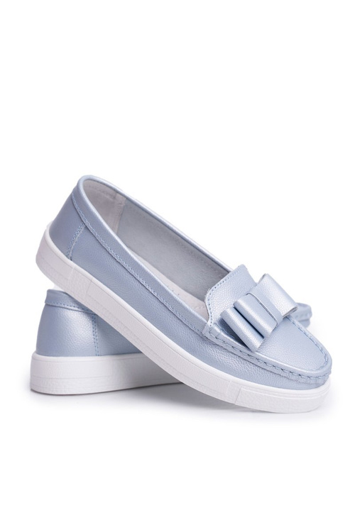 Women's Leather Mokassins Blue Lovren