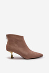 Women's Stiletto Boots Eco Suede Dark Beige Terlena