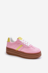 Womens Sneakers On Platform Pink Dravinnia
