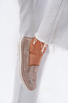 Suede Slip-on Shoes Beige-Gold Inez
