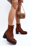 Women's Lace-Up Ankle Boots Brown Lunielle