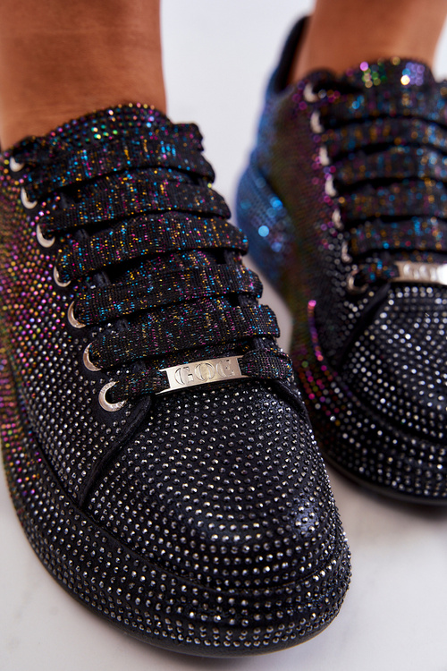 Sneakersy Buty Sportowe Dżety Czarne GOE JJ2N4050