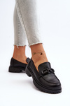 Women's Genuine Leather Moccasins Black Imbleria