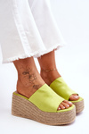 Women's Wedge And Platform Slippers Lime Ysabel