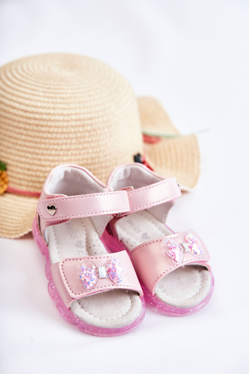 Comfortable Children's Sandals With Decoration Pink Cayo