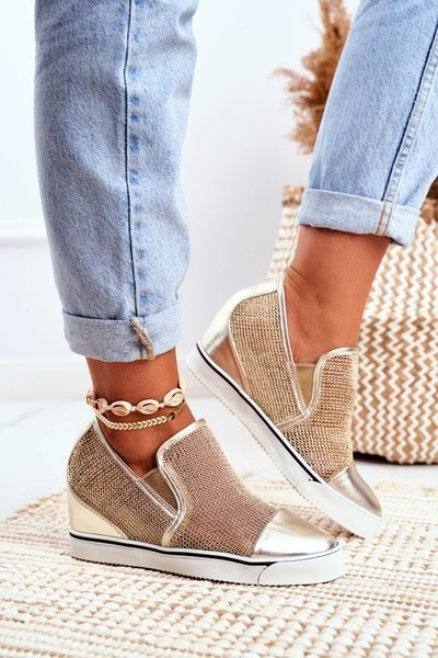 Women’s Wedge Sneakers Lu Boo Gold Morgono