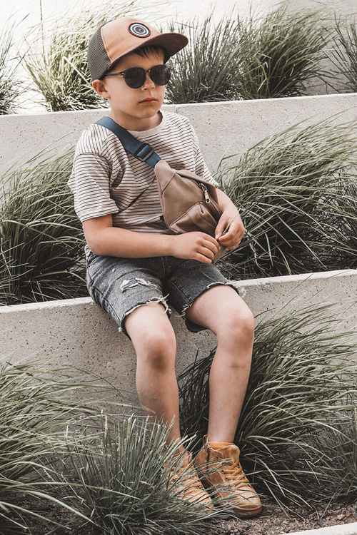 Children's High-top Sneakers With A Zipper Camel Boone