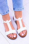 White Women's Flat Sandals Sunnyside