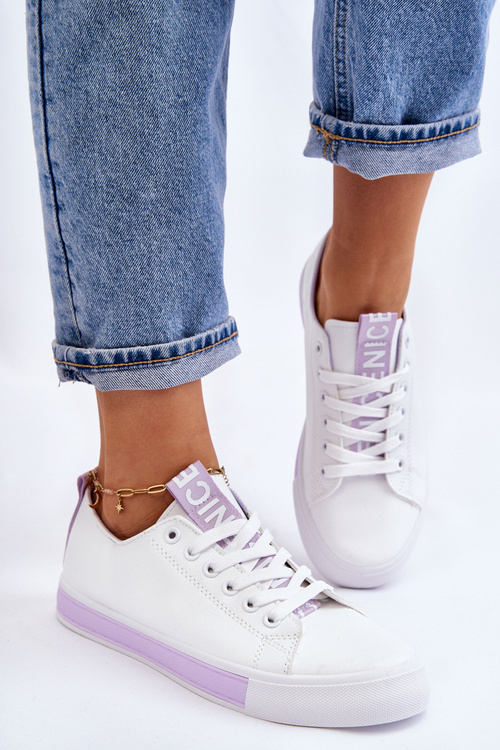 Women's Sneakers Classic White-purple Ville