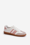 Women's Low Eco Leather Sneakers White-Pink Relialia