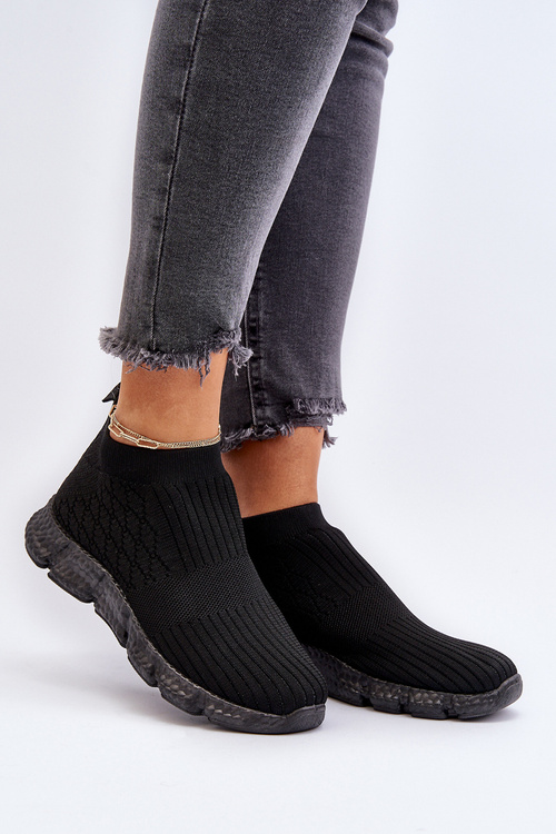 Women's Slip-On Sock Sneakers Black Liraelia
