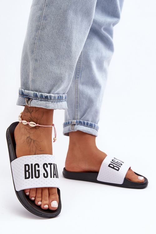 Classic Women's Slippers Big Star MM274713 White-Black