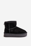 Women's Suede Snow Boots On Platform Above Ankle Black Rianaella