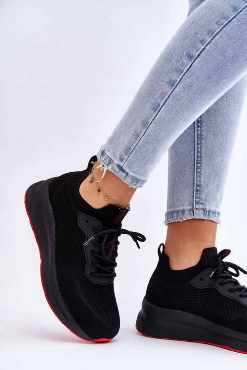 Sneakersy Damskie Wsuwane Czarne Cross Jeans LL2R4032C 