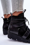 Leather Boots on a Wedge Maciejka 06185-01 Black
